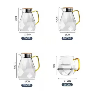 Tetera de Vidrio de Estilo Chino de Lujo con Juego de Tazas, Jarra de Agua de Cerámica Moderna para Café, para Fiestas, Días Festivos, Disponible para Hoteles - Product Image 1