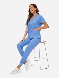 Comfortable Nursing Scrubs Uniform <b>Sets</b> Hospital Medical Scrub Suit Wholesale Custom Logo Men Women <b>Doctors</b> Wear - Product Image 3