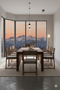 Silla de Comedor SOLOBEAT de Madera Maciza y Ratán Natural, Moderna, Minimalista, Hecha a Mano, para Exteriores - Product Image 2