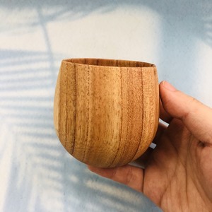 Traditional Handicraft Wooden Drinking <b>Cup</b> 7x7 cm with <b>Customized</b> Logo <b>Cup</b> Wood From Vietnam High Quality - Product Image 2