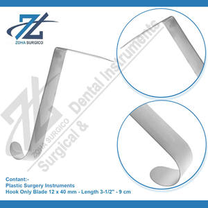 CONVERSE 12x40mm crochet de nez lame seulement 3-1/2 ''-9 cm longueur allemand en acier inoxydable instrument chirurgical base fabricant Pakistan - Product Image 4