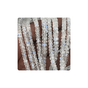 คุณภาพสูง14นิ้วลูกปัดรุ้งมูนสโตนแบบหลวมขนาด4-7มม. สำหรับทำเครื่องประดับ - Product Image 2