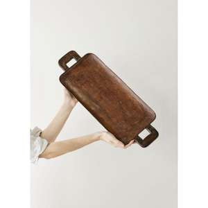 Plateau de service rond en bois de la meilleure qualité, idéal pour un accessoire élégant de maison et de cuisine - Product Image 4