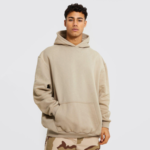 Solid Color Full Sleeves Men Premium High Quality Wholesale <b>Light</b> Weight Men Pullover Oversized Hoodie - Product Image 1