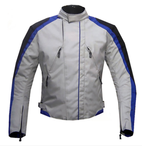 Blouson de moto pour homme en toile textile style vintage à capuche col montant 100% coton blouson de course pour motard - Product Image 1