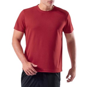 Wholesale Custom Printed Men's T-Shirt <b>Maroon</b> Color Round Neck Plus Size Short Sleeve 100% Cotton Plain - Product Image 1