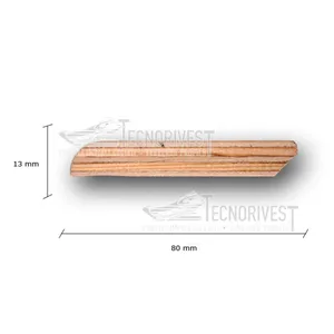 Rivestimento UV a base d'acqua Made in Italy battiscopa incompiuto in legno di quercia per la decorazione d'interni di alta qualità 80x13mm
