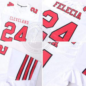 Camiseta de fútbol americano sublimada personalizada de alta calidad, diseño Popular al por mayor con mangas cortas transpirables - Product Image 6
