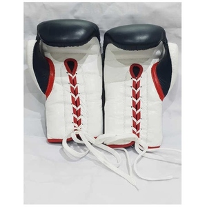 Gants de boxe professionnels en cuir de vache véritable, lacets, respirants, imperméables, gants de sparring de kickboxing, SI-BG-0182 - Product Image 5