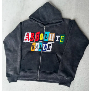 Sudadera con capucha de hombre de alta calidad de estilo personalizado 100% algodón personalizado Sun Fade Acid Wash con strass Screen Print Hoodie para hombres - Product Image 2