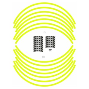 Strisce Adesive Giallo Fluorescente da 17 Pollici Compatibili con Moto Naked Yamaha FZ6 - Accessori Ruota Moto e ATV di Alta Qualità - Product Image 3