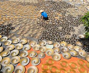 King Craft Cesta de algas marinas naturales rústicas Decoración de pared Tamaño personalizado Arte colgante de pared Hecho en Vietnam FBA para - Product Image 6