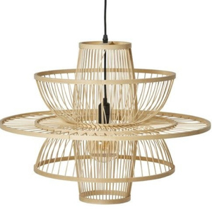 Lámpara colgante de bambú hecha a mano de Vietnam Artisan Villages, accesorio de iluminación rústico natural para exportación global - Product Image 3