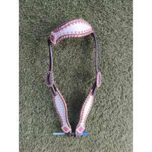 Meilleur prix bride occidentale avec sculpture à la main florale cheval et peau de vache tête à une oreille pour l'équitation exportateurs indiens - Product Image 5