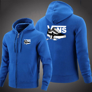 Veste à capuche zippée personnalisée de marque de haute qualité pour hommes, vêtements de sport décontractés, streetwear, sweat à capuche ample de couleur unie pour le printemps/automne - Product Image 5