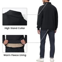 Nouveaux hommes couleur unie col haut tricoté pull automne et hiver épais à manches longues décontracté fermeture éclair pull pull pour hommes