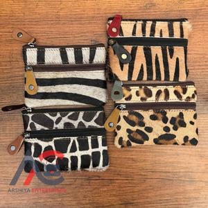 2025 nuevo producto, monedero para mujer, monedero con estampado de animales, cuero genuino, Mini cremallera, monedero, bolso, bolsos de muñeca - Product Image 1