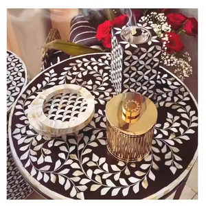 Plateau luxueux incrustation de nacre Bakhoor Mabkhara brûleur d'incrustation d'os 2025 MOP Medkhan résine boîte brûleur Mubkhar plateau coffrets cadeaux - Product Image 2