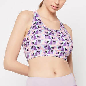 Sujetador deportivo de poliéster 100% transpirable hecho a medida para mujer, respetuoso con el medio ambiente, de secado rápido, para entrenamiento, Fitness, Yoga, equipo de talla grande, cuello en V profundo - Product Image 5