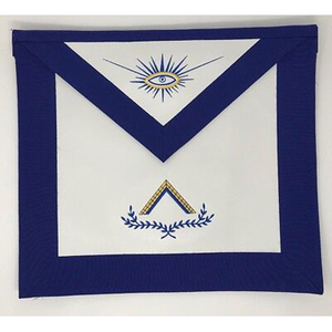 Masonic Regalia Past Master Mason <b>Apron</b> Silver Bullion Hand Embroidery Freemason Mason Regalia Masonic <b>Apron</b> - Product Image 5