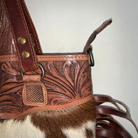 Sac bandoulière vintage en cuir de vachette véritable pour femme, grande capacité, fermeture éclair, portable, mode, deux sangles, multi-usages
