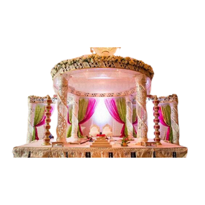 Ivory Crystal Jali Wedding Mandap, Size: 8 Feet Beautiful Wedding Mandap para boda india tradicional Amazing Mandap For Dest - Product Image 1