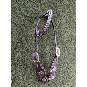 Meilleur prix bride occidentale avec sculpture à la main florale cheval et peau de vache tête à une oreille pour l'équitation exportateurs indiens - Product Image 4