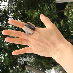 แหวนเขาควายอิสลามไม่เหมือนใครคลาสสิกไม่เหมือนใครเครื่องประดับแฮนด์เมดสำหรับงานแต่งงานและงานปาร์ตี้ทำมือโดยงานฝีมือรูปพระจันทร์เสี้ยวจากโลกส่งออก - Product Image 1