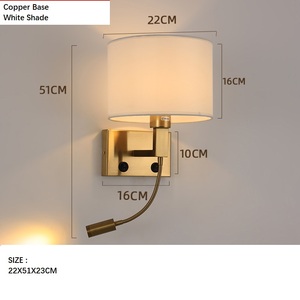 Metallo dimmerabile LED lampada da parete interna luce da parete W porta porta USB per casa Hotel ristorante soggiorno corridoio negozio Bar caffè - Product Image 5