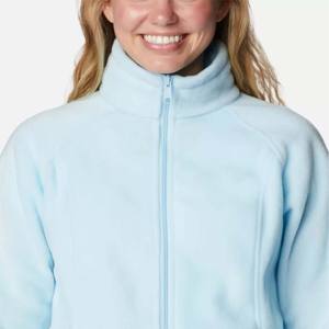 Custom wholesale winter heavy weight women fleece jackets hoodless thick full zip up polyester fleece jackets - Product Image 3