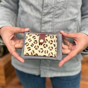Nuevo pelo en estampado de animales de cuero reciclado Mini monedero billetera tarjetero billetera delgada de bolsillo frontal para mujer tarjetero - Product Image 2