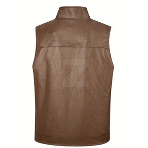 Chalecos de cuero transpirables de invierno informales para hombres de calidad superior: colores y tamaños personalizados, precio al por mayor, último diseño 2025 - Product Image 2