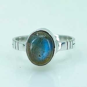 Boho Chic Labradorite Oval Cut 925 Sterling Silver Handmade Ring Perfect November Birthstone Jewelry Gift for Her Birthday - Product Image 4