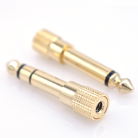 Connecteur audio stéréo 3 pôles 6,35 mm (1/4) mâle vers 3,5 mm (1/8) femelle, en cuivre doré/noir, résistant aux cycles de plus de 5000 utilisations