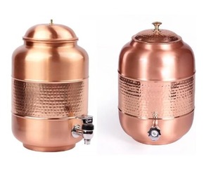 Fournisseur direct d'usine de réservoirs d'eau en cuivre pur demi-martelé de 14 L, rafraîchissez votre espace avec le charme d'un réservoir en cuivre de 14 L. - Product Image 6