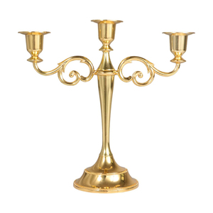 Candelabros de aluminio de 5 brazos con acabado plateado, centro de mesa de lujo hecho a mano, candelabros, decoración de boda a la venta - Product Image 6