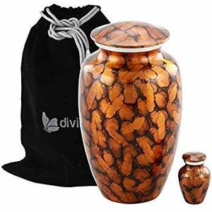 Urnas de Diseño en Oferta con Bolsa Elegante, Urnas de Metal Fundido de Aluminio con Esmalte Rojo de Lujo y Bolsa Negra - Product Image 3