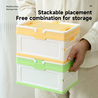 Nouveauté 2026 : Boîte de rangement pliable en plastique, robuste et fiable, pour la maison, avec couvercle
