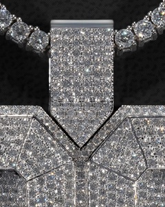 Unisex personalizado inicial OO letra 925 Plata Moissanite colgante Hip Hop inicial encanto para hombres y mujeres joyería - Product Image 3