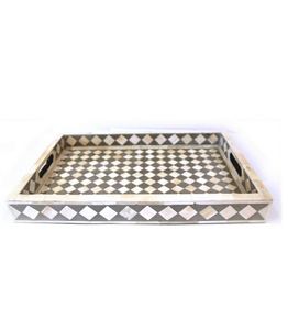 Fabricante profesional de bandeja con incrustaciones de hueso, gran oferta, diseño único, bandeja para servir platos con incrustaciones de hueso, diseño atractivo - Product Image 3