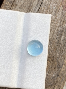 Cabujones de forma redonda de Aguamarina Natural de 9 MM, piedra de Color superior, buen brillo, piedras preciosas sueltas de 3,52 quilates, cambio de Color, fabricación de joyas - Product Image 2