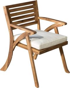Modern Design Eco-Friendly Acacia <b>Wood</b> Arm <b>Chair</b> High Quality Garden <b>Chair</b> for <b>Outdoor</b> Patio Dining Wholesale - Product Image 1