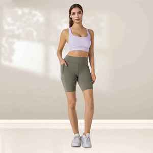 เสื้อชั้นในโยคะสำหรับผู้หญิง ระบายอากาศได้ดี แผงตาข่าย ปรับได้ รองรับทรงดีเยี่ยม สายไขว้หลัง รับสกรีนโลโก้ - Product Image 6