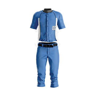 Ropa de equipo de fabricación profesional más vendida Uniforme de béisbol Transpirable y conjuntos de contraste de color de talla grande - Product Image 1