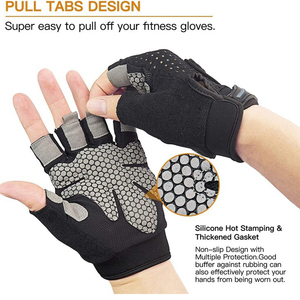 Gants de sport unisexes en cuir épais pour la musculation, l'entraînement et le fitness - Product Image 4
