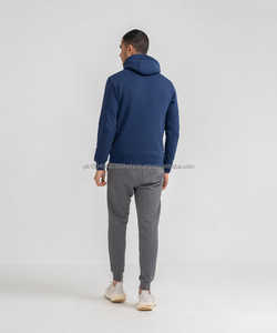 Sweat à capuche en molleton de coton décontracté tendance pour hommes avec capuche Sweat à capuche pour hommes en tissu molleton de coton - Product Image 4