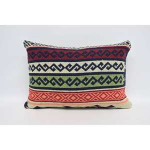 <b>Red</b> 16x24 Wool Pillow with Traditional Geometric Design Luxury Floral and Vintage Pattern Woven Technique Portable <b>Bedding</b> - Product Image 1