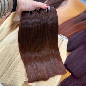 วิกผมต่อหนังแท้สำหรับทำผมมนุษย์ทำจากผมตรงสีน้ำตาลส้ม - Product Image 5