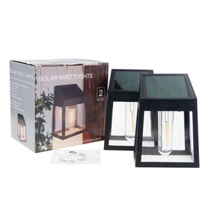 Solar wall lamp, <b>LED</b> <b>light</b> bulb (2 pieces) with shower <b>sensor</b>. - Product Image 2