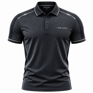 Polo de performance personnalisé pour homme en fibre de carbone – Uniforme d'entreprise haut de gamme pour le golf et le tennis, anti-humidité, OEM ODM - Product Image 1